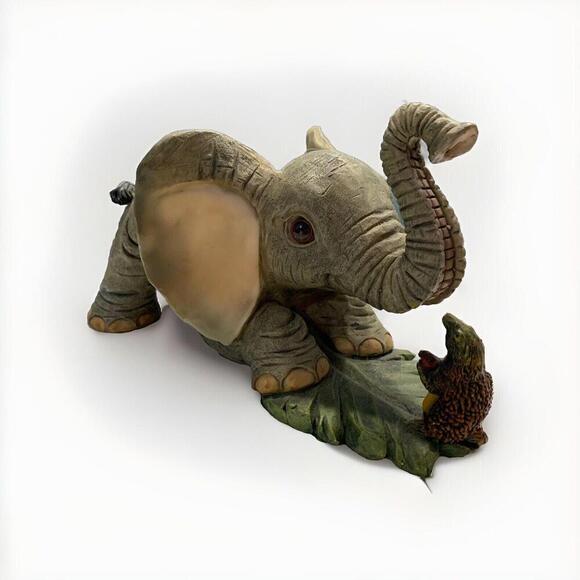 Tuskers Baby Elephant playing with Friend Figurine Sloth Large Ears Vintage - Picture 2 of 11